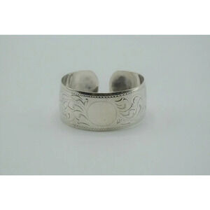 Vintage  Bracelet Stamped Sterling Silver Approx. 2 Inch Wrist 17 Grams